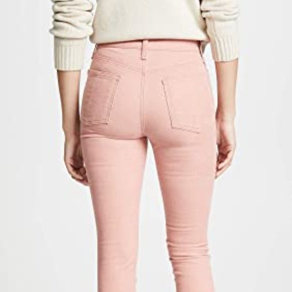 RAG & BONE Cameo High-Rise Super Soft Corduroy Skinny Jeans in Pink Size 24 - Picture 4 of 11